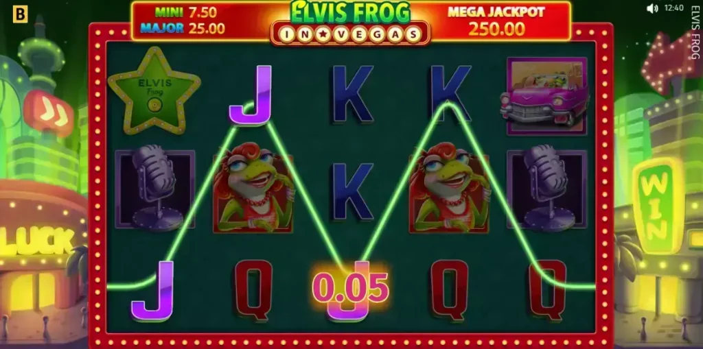 Elvis Frog in Vegas at 7Bit casino