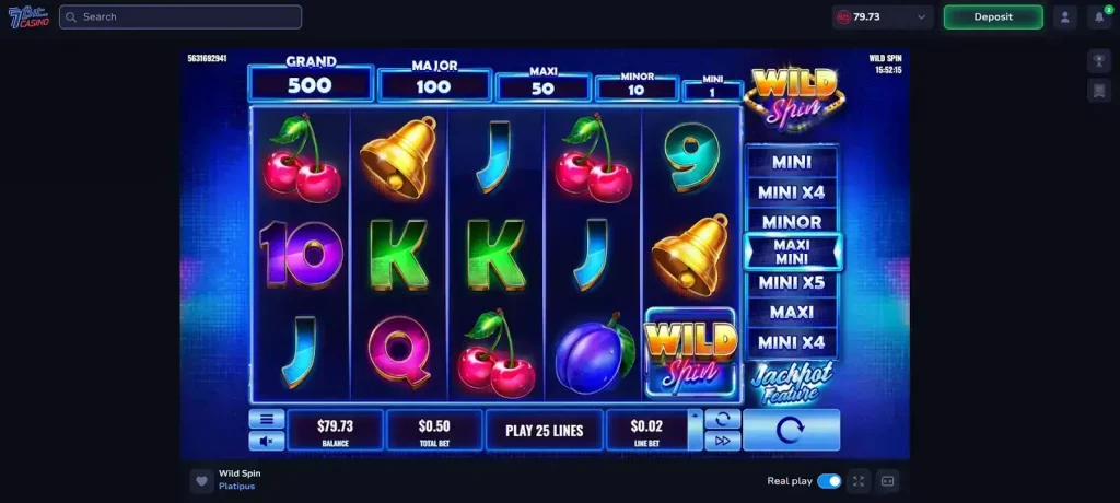 Wild Spin in 7Bit casino